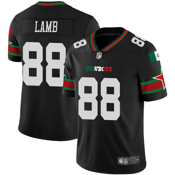 Men's Dallas Cowboys #88 CeeDee Lamb Black Mexico Vapor Limited Stitched Football Jersey